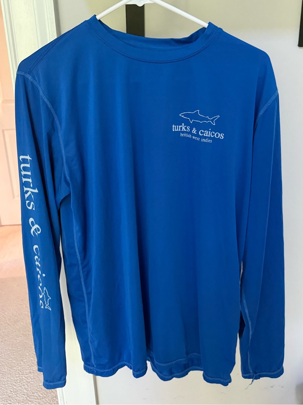 Turks and Caicos Long Sleeve Performance Shirt - Royal Blue